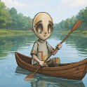 Little Joe on a boat